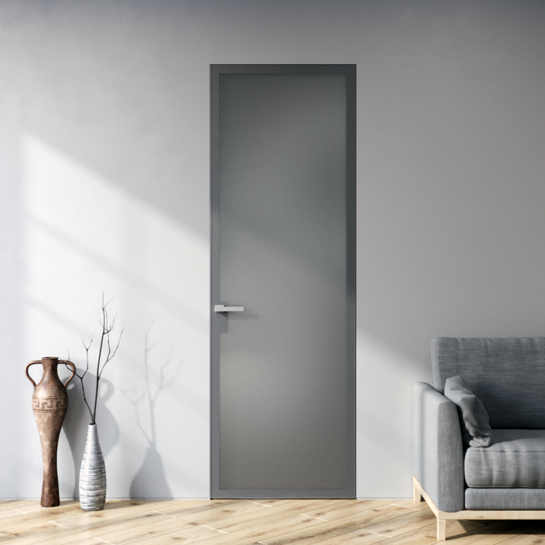 Приховані двері ТОP GLASS - Скло напросвіт сатін