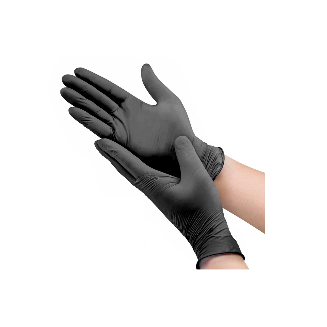 Black nitrile gloves