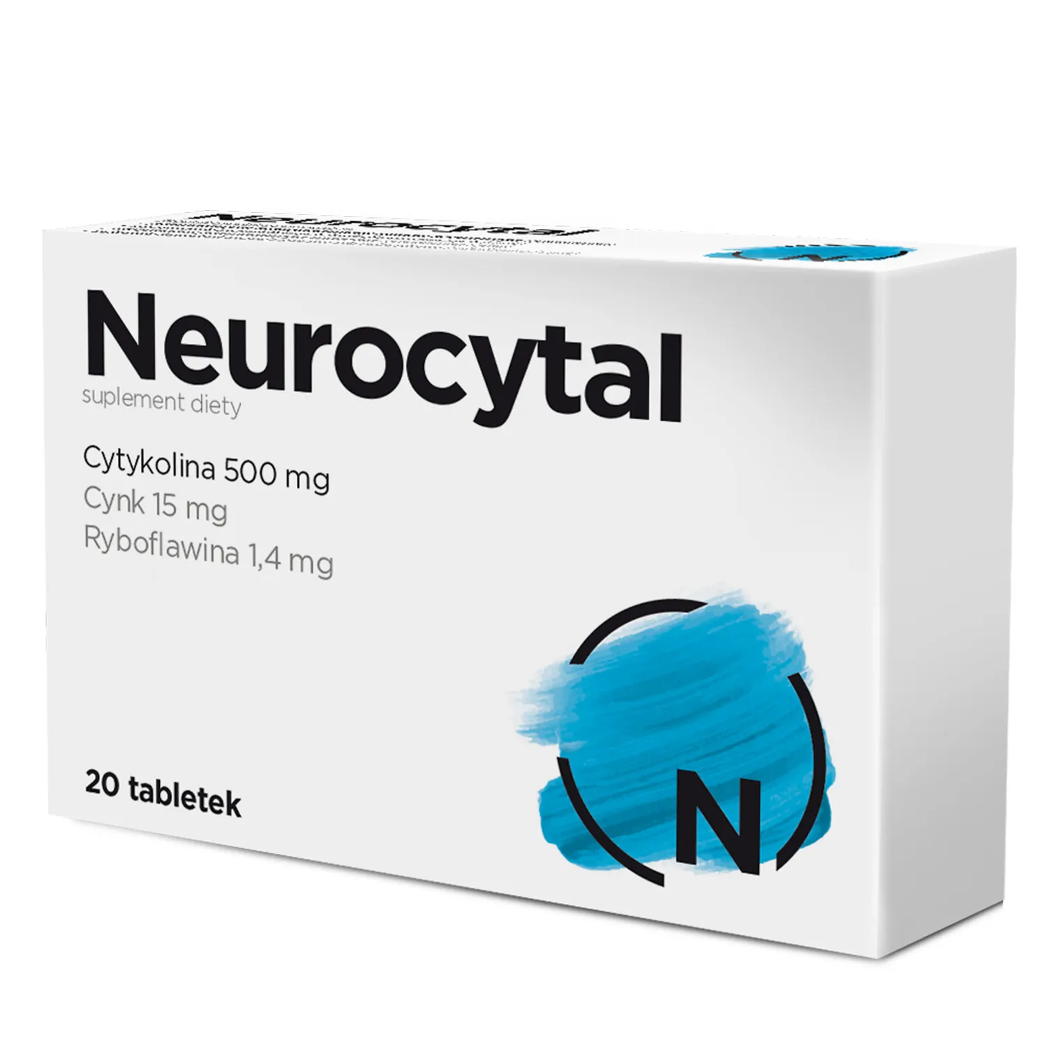 Neurocytal підтримка нервової системи з цитиколіном та вітаміном B2 - 20 таблеток