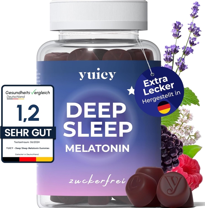 YUICY Melatonin Gummies 60 смачних жувальних ведмедиків без цукру для покращення сну