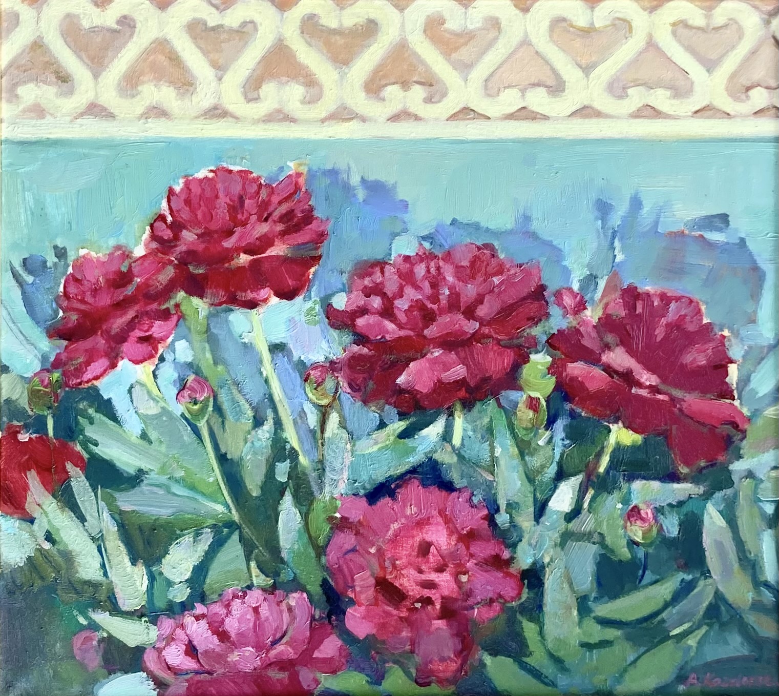 Spring energy, 2022, 45x50 sm, oil on canvas