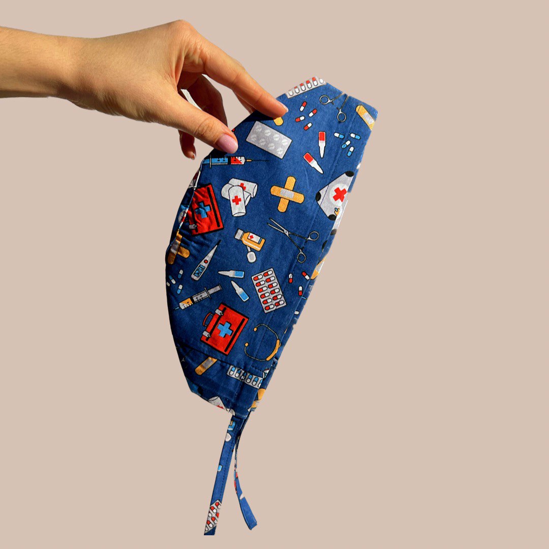 Медична шапочка з принтом "Ліки"