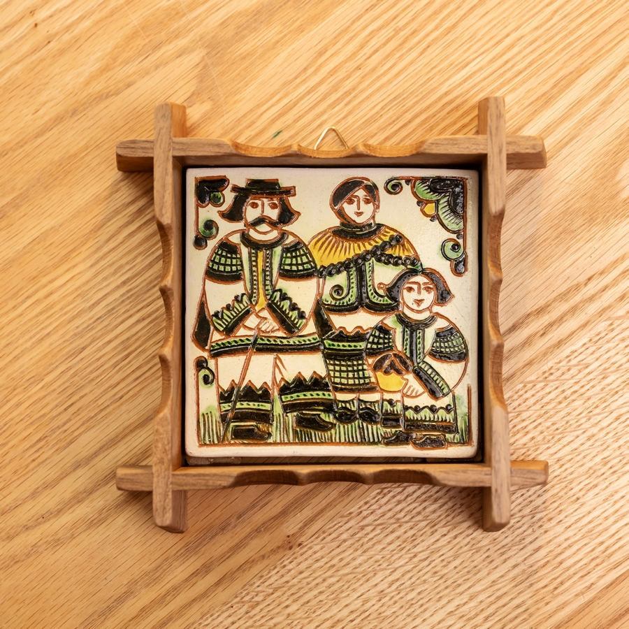 Плиточка у рамці "Сімейство на Великдень", 15*15 см