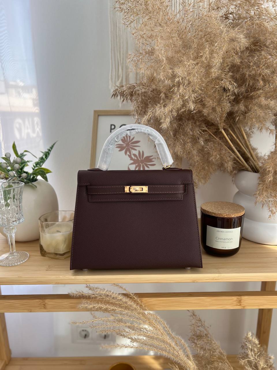 Hermes Kelly Chocolate 25