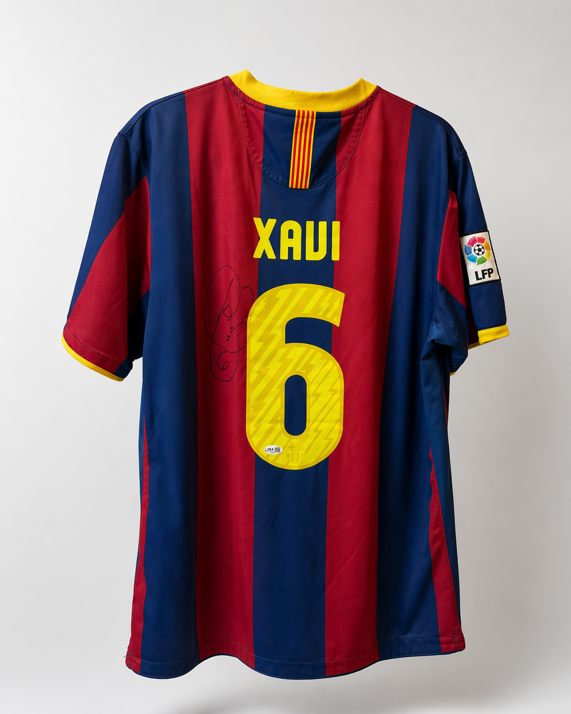 JERSEY XAVI HERNANDEZ BARCELONA CERTIFICADO JSA 