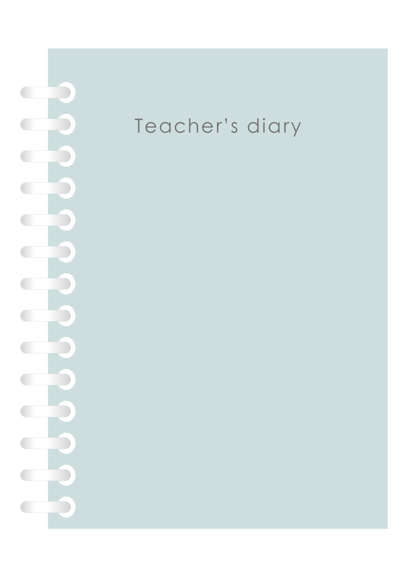 Teacher's diary