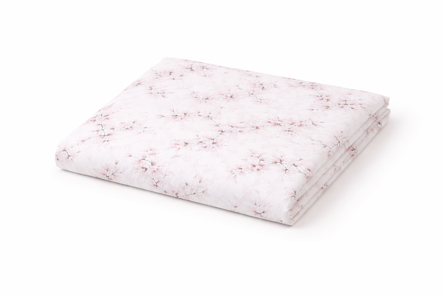 Простирадло ранфорс принт без гумки  "Дрібні букети на білому"