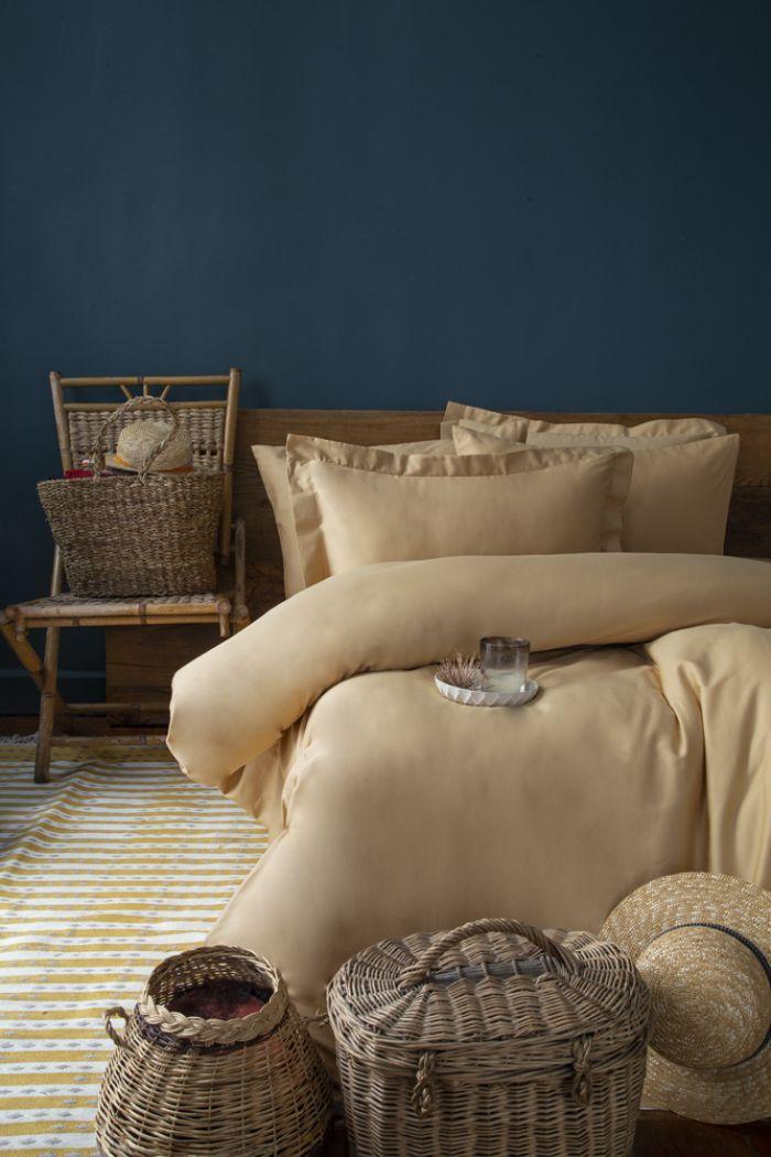 Постільна білизна Simply 2×160×220 см — сатин 200TC, бежевий, сімейний комплект