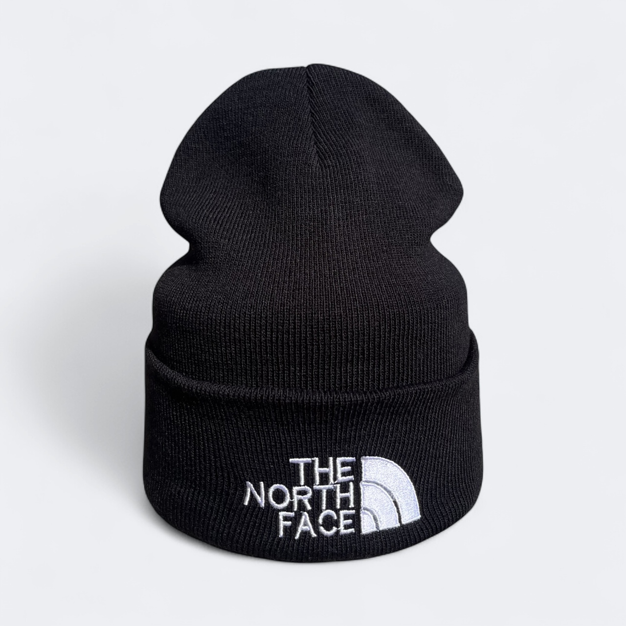 Шапка Чоловіча Осіння The North Face (Біла Вишивка)