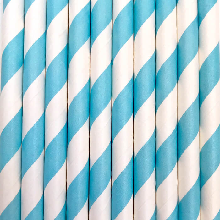 Трубочки блакитна спіраль 25шт