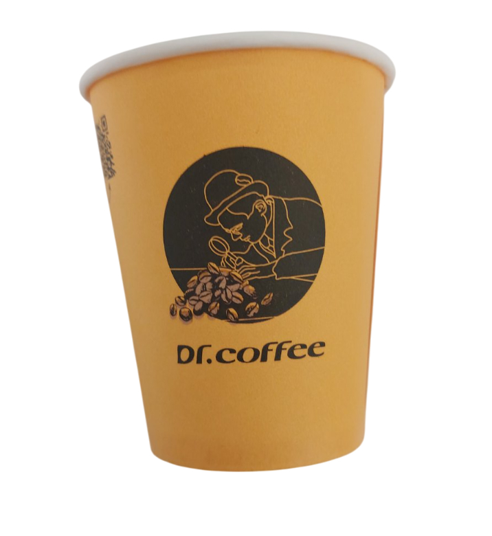 Кольоровий паперовий одноразовий стакан  Dr Coffee 250 мл 50шт/упак