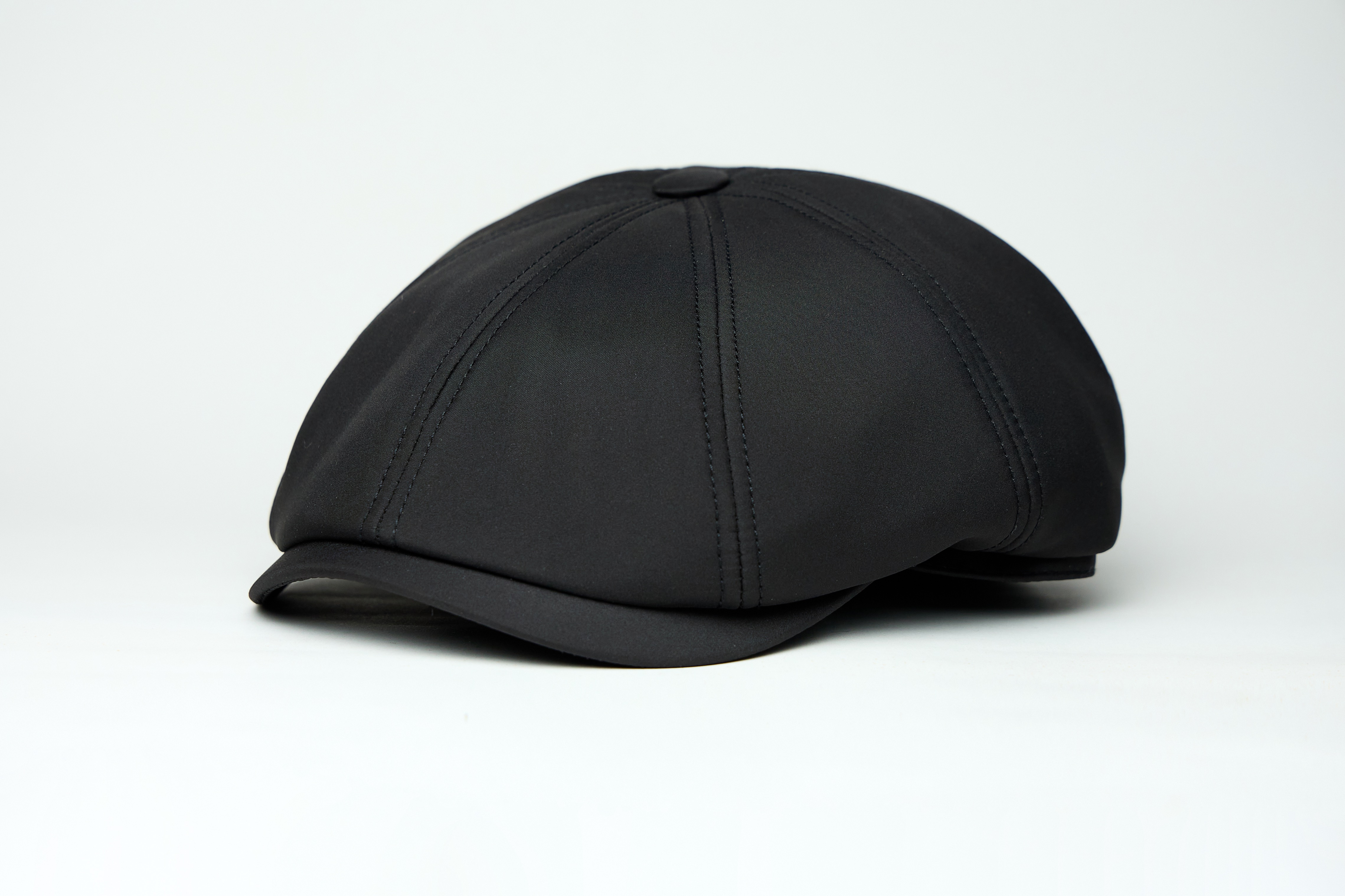 Кепка Восьмиклінка Хуліганка на Ножці (Чорна Плащівка)