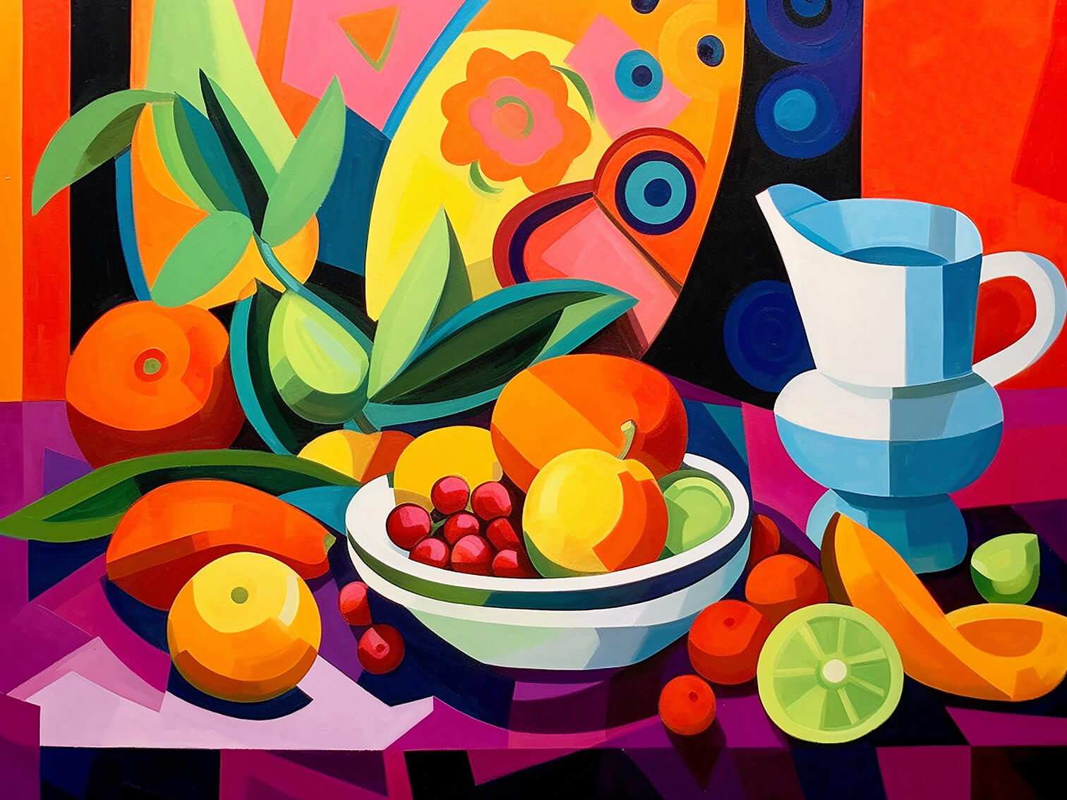 Abstract Still-life XXX, 60x80 cm, original acrylic painting on canvas