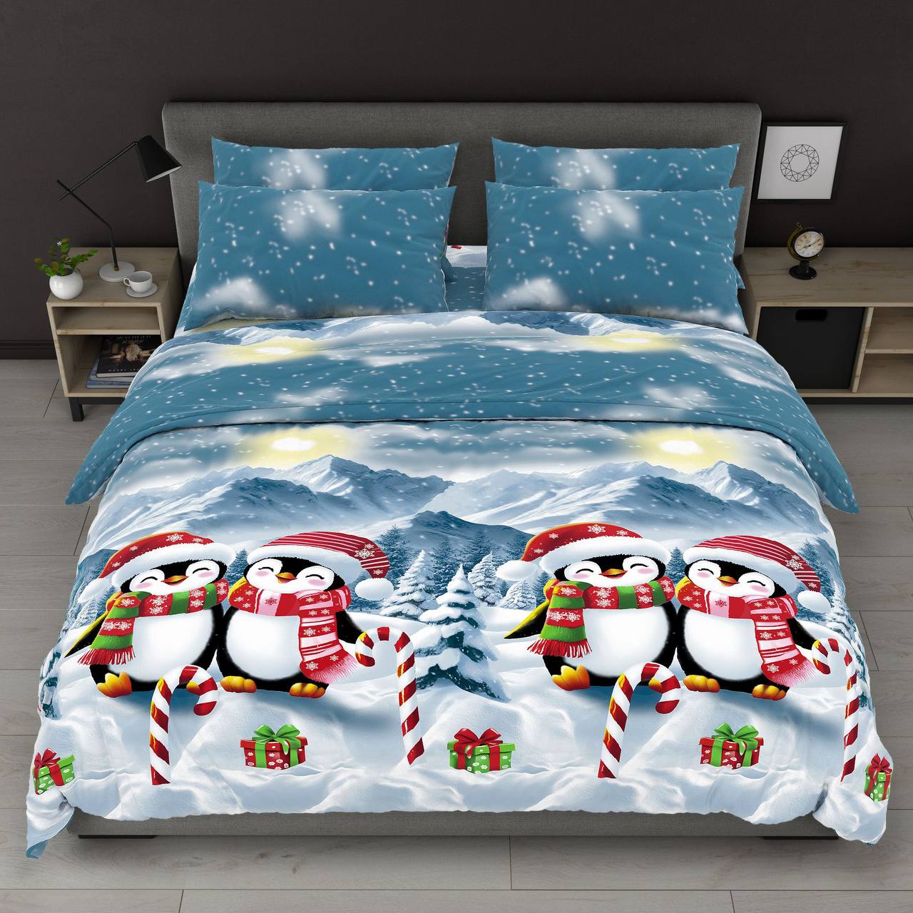 Постільний комплект Матова 100% бавовна Північні друзі