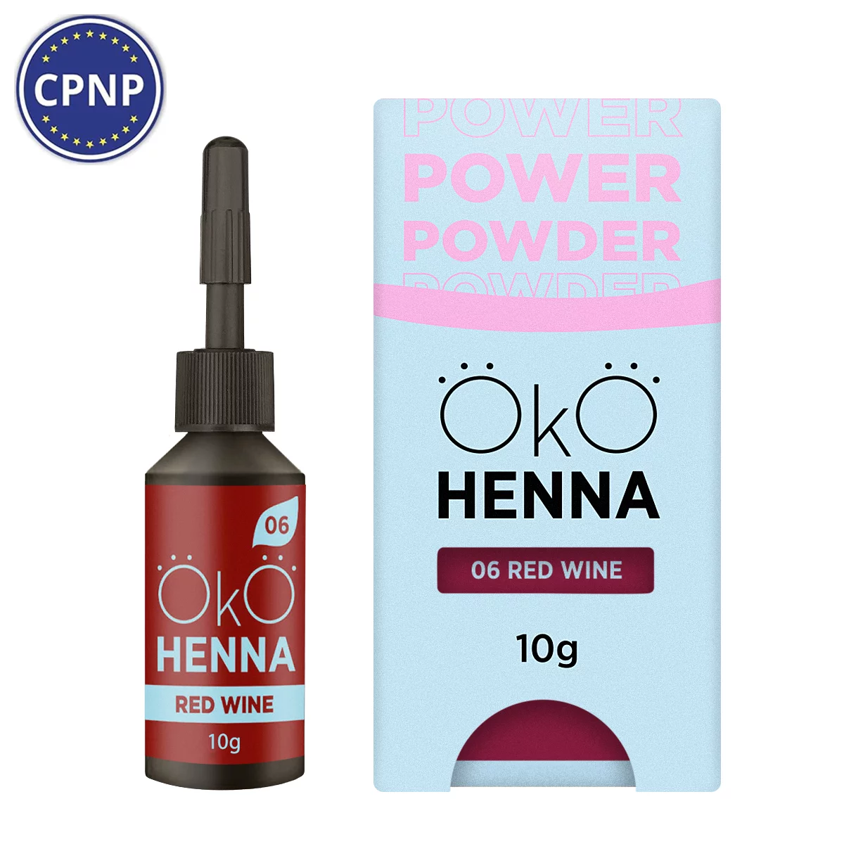 Къна за вежди OKO Power Powder, 06 Red Wine, 10g