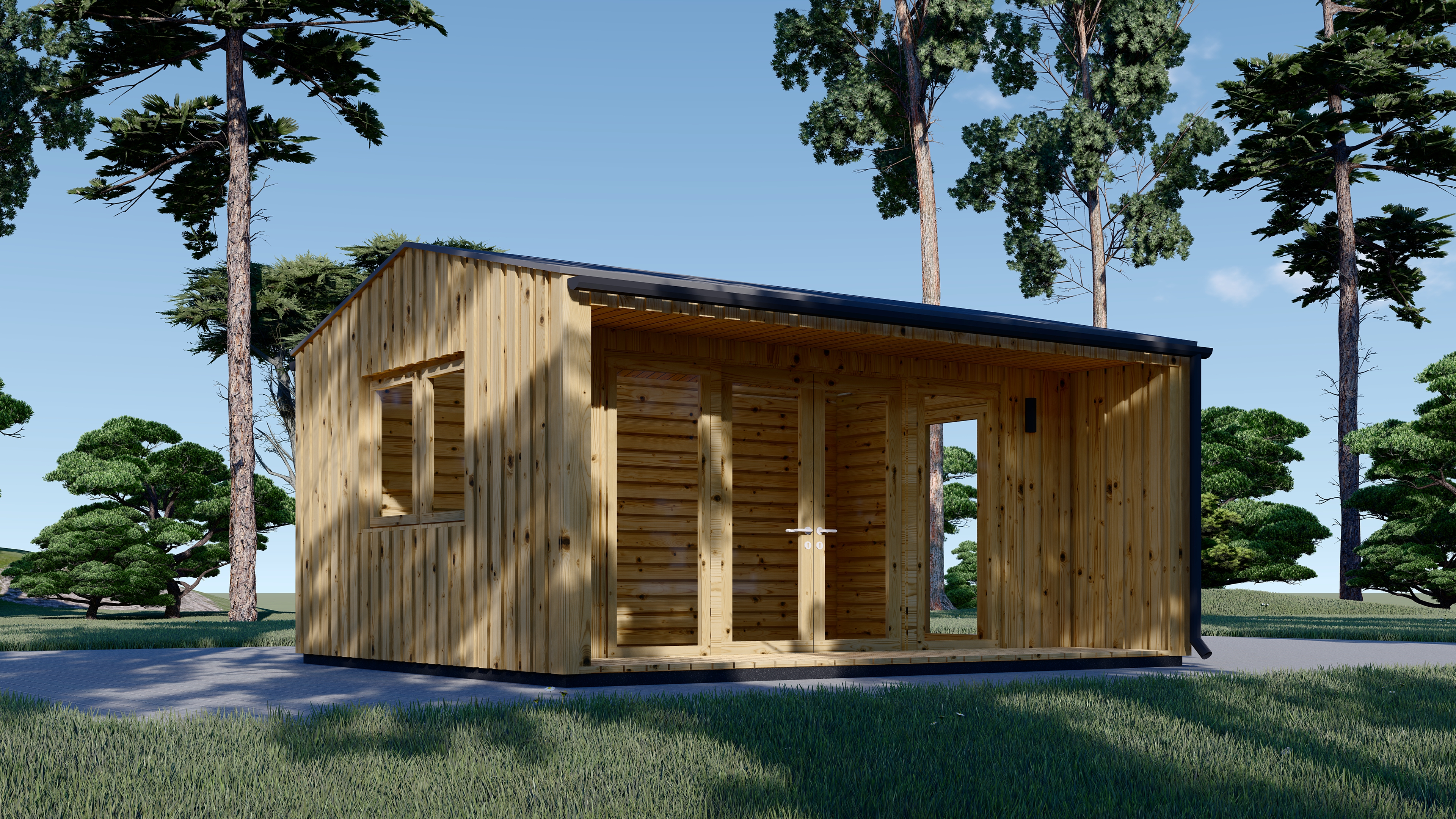 Caseta de jardín de madera Karol 4x4