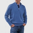 Men's Solid Color Knitted Sweater Long Sleeve | Stand Collar Sweater