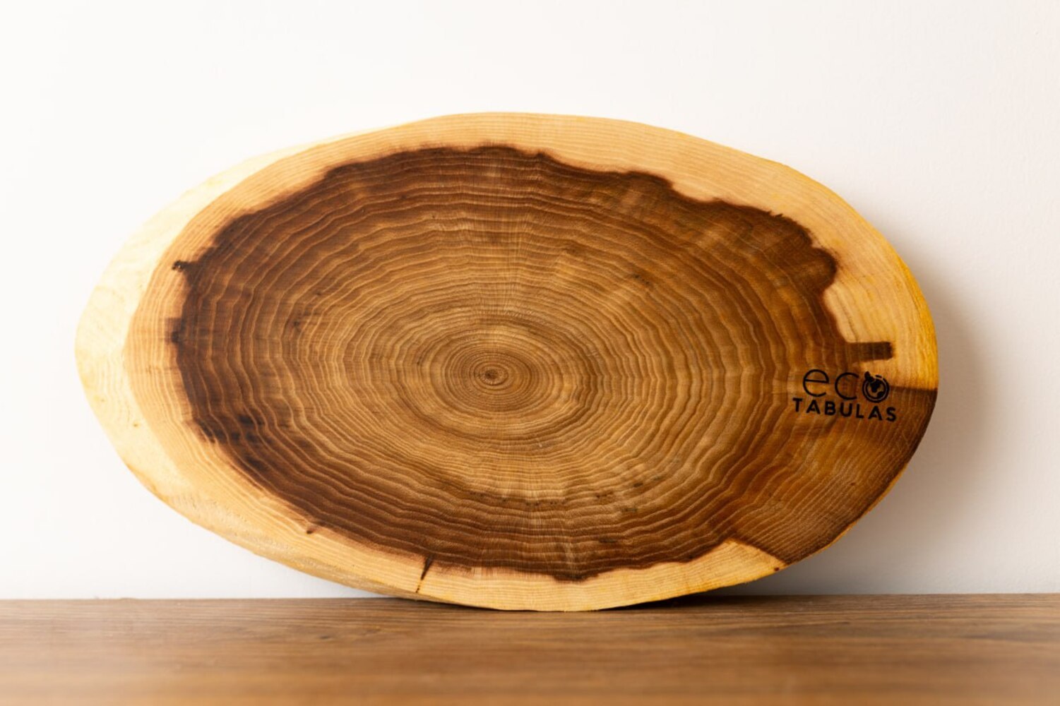 Велика овальна дошка з натурального в’яза 230*420*27 мм