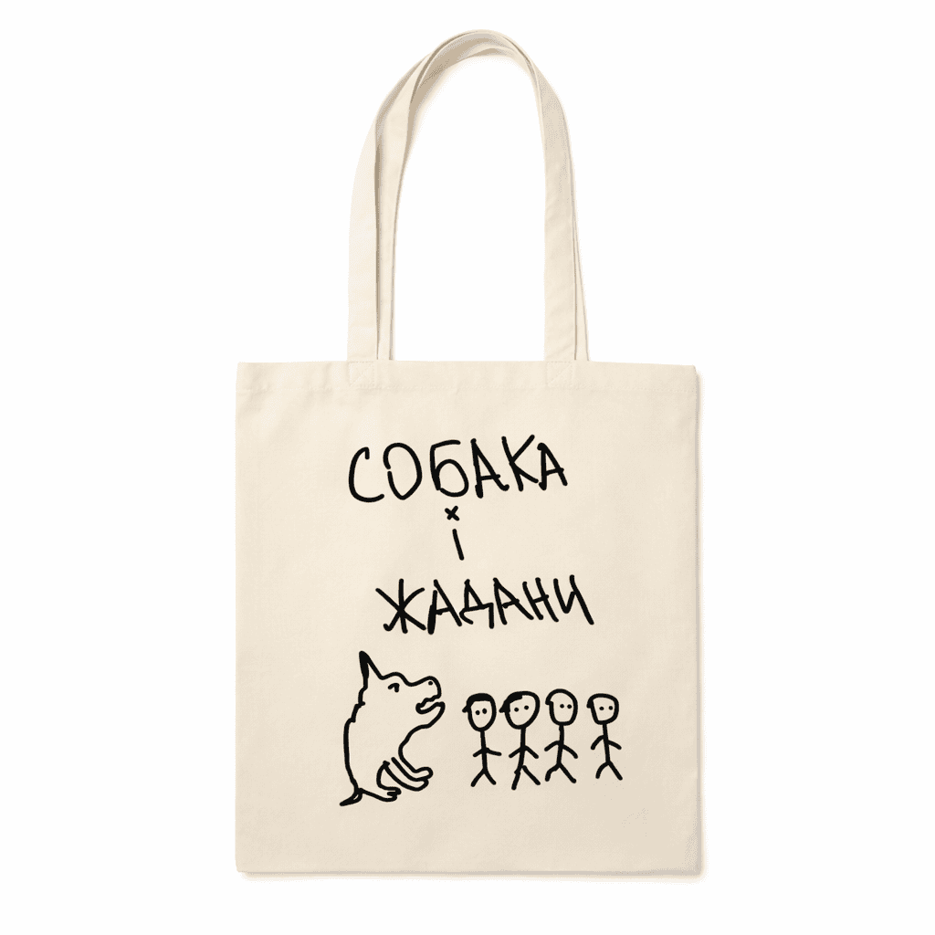 Шопер "Собака і Жадани" білий
