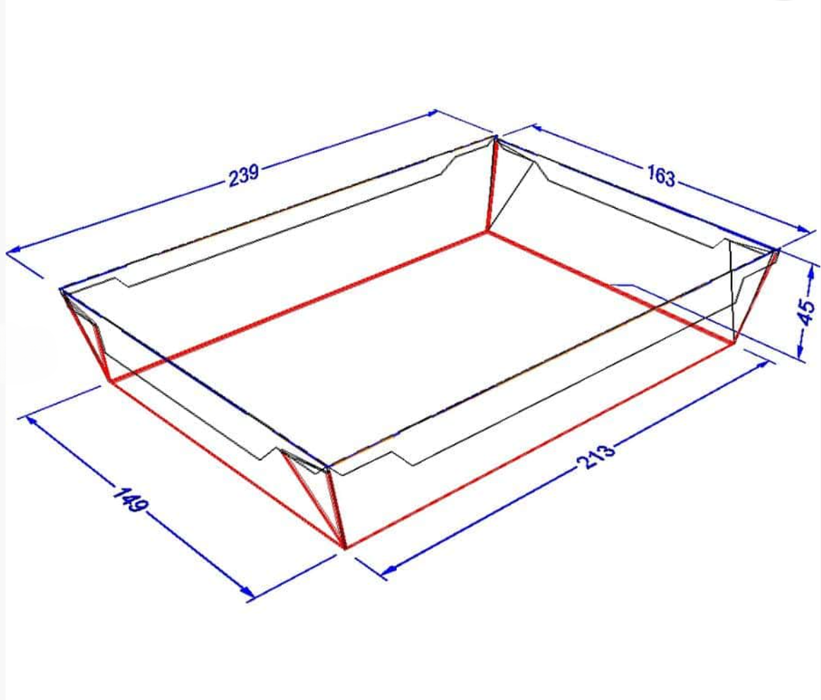 Контейнер для їжі з кришкою MEGA крафт 1700 мл (ЕКО) Crystal Box 50 шт, 013300178