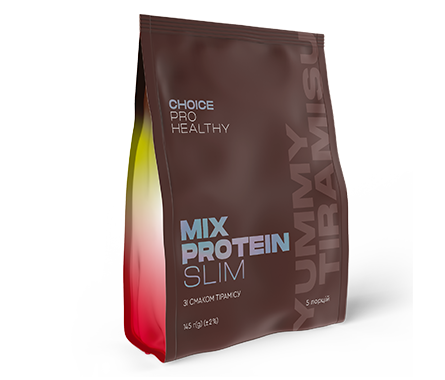 MIX PROTEIN SLIM YUMMУ TIRAMISU Низькокалорійний поживний коктейль зі смаком Тірамісу, 145 г
