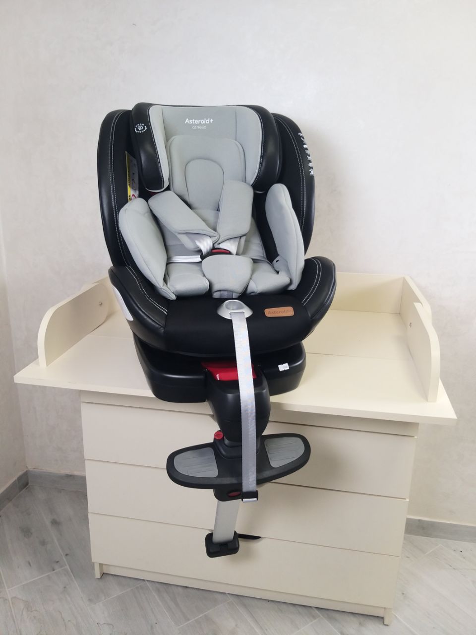 Автокрісло CARRELLO Asteroid+ CRL-15801 Marble Grey 0+1+2+3 ISOFIX з поворотом і опорною стійкою