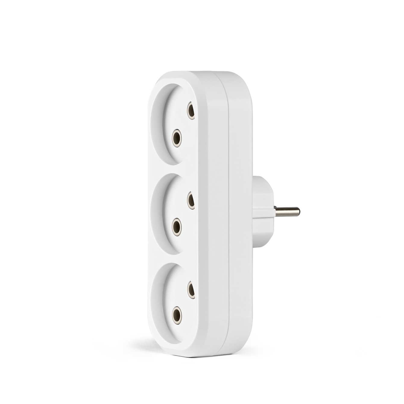 Мережевий розгалужувач без заземлення 3 гнізда білий