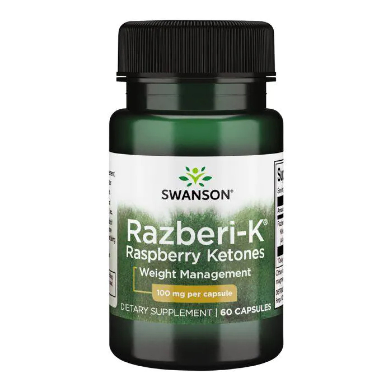 Малинові кетони, Razberi-K Raspberry Ketones 100mg - 60caps