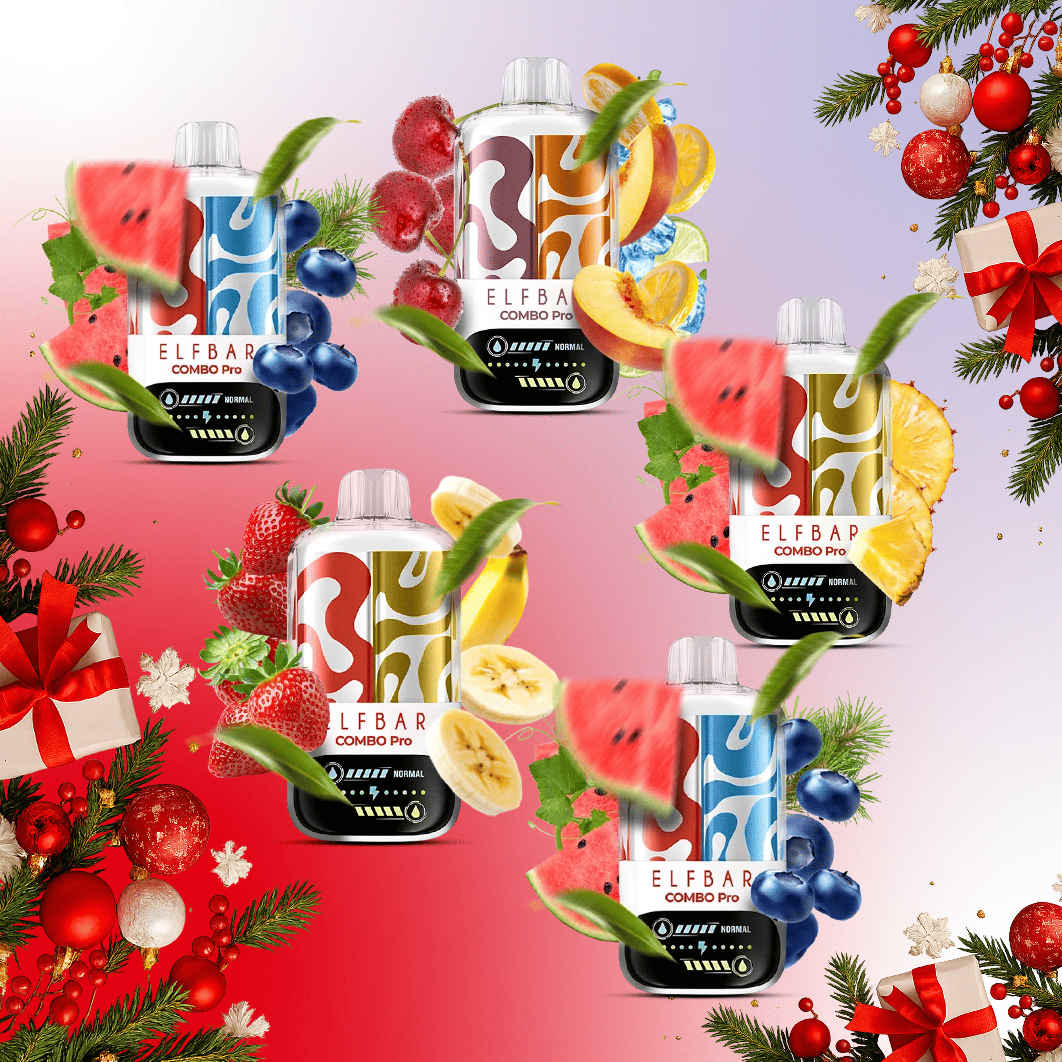 Новорічний Акційний Набір ELF BAR COMBO PRO 30000 5 шт 🎁🎄