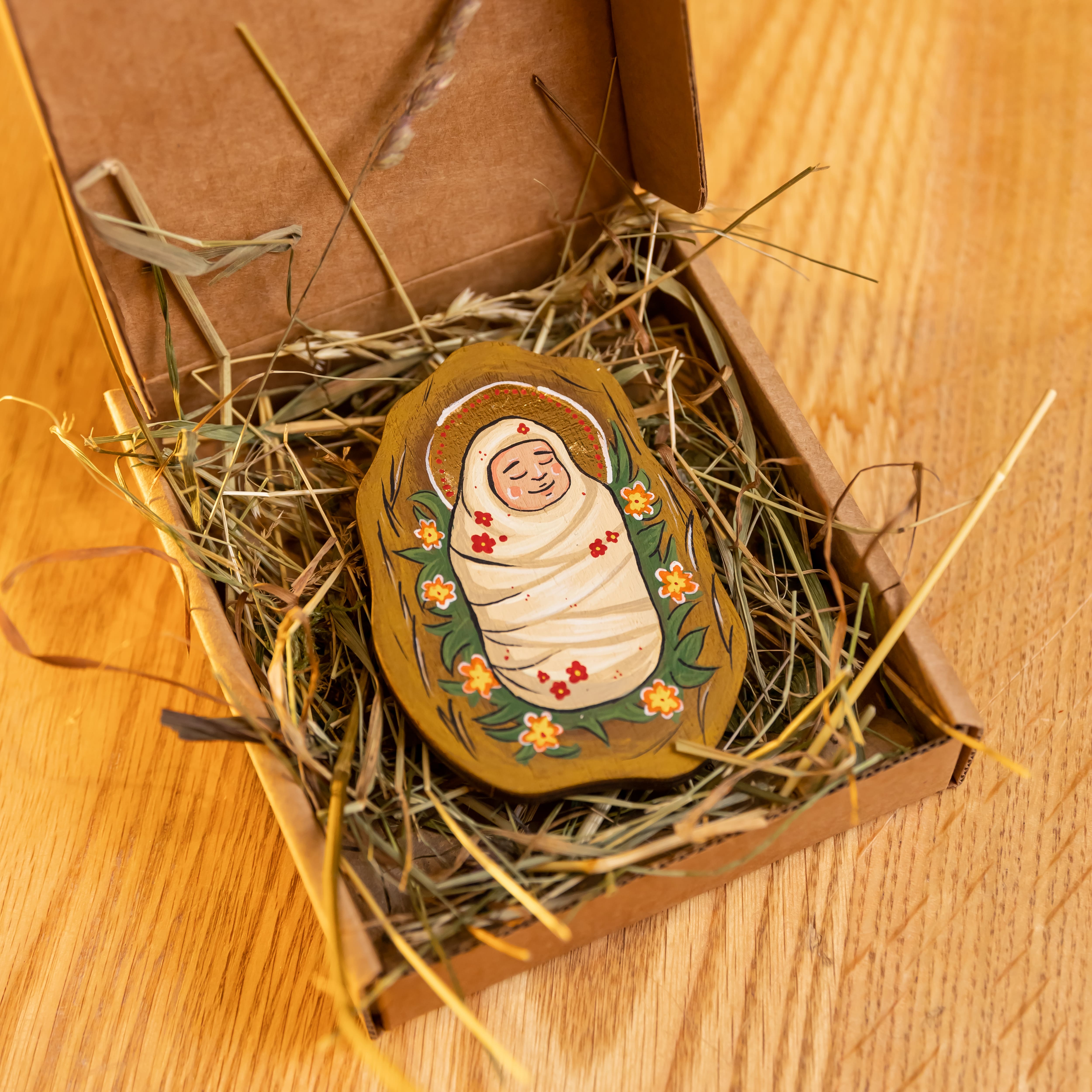 Маленький Ісусик, підвіска на ялинку, 8*6 см