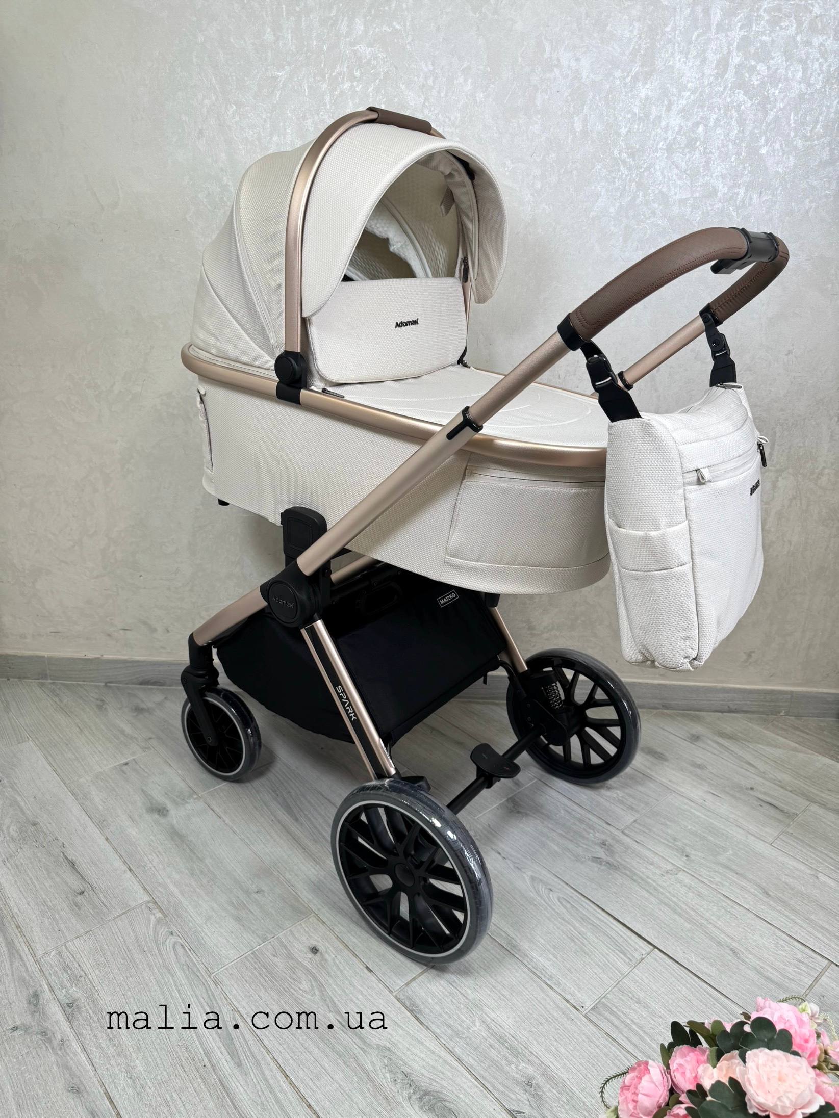 Коляска 2 в 1 Adamex Spark 1 Champagne Vanilla