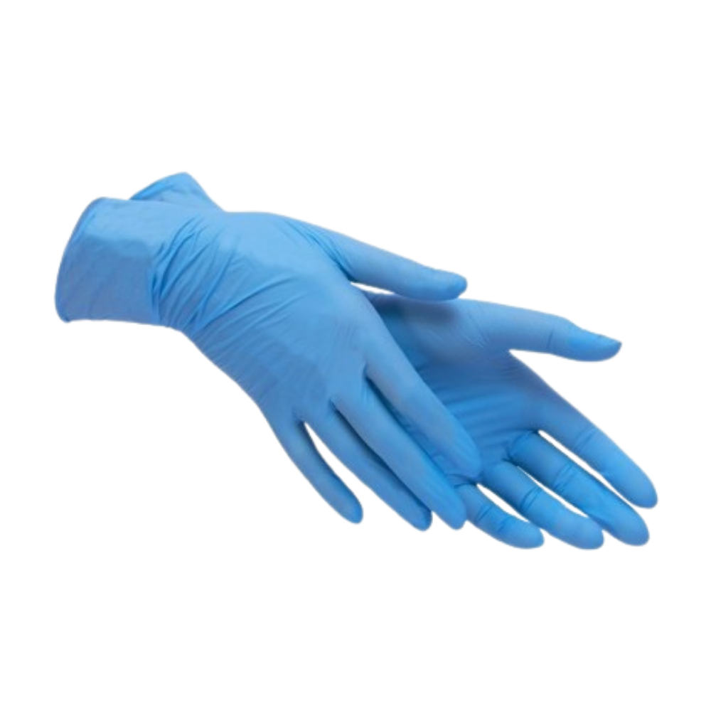 Нітрилові Оглядові Рукавички ОПТОМ M Сині, Нестерильні, Без Пудри, 100 шт/уп,