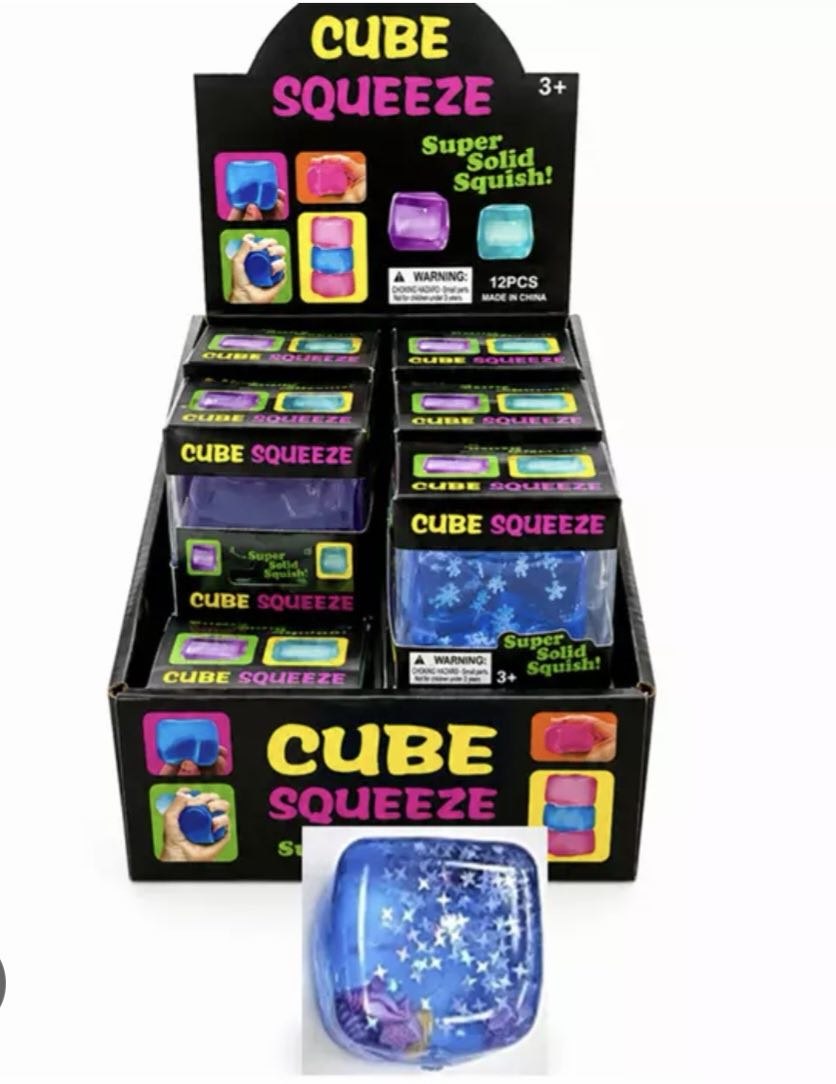 Антистрес іграшка Cube Squeeze - Крижаний Куб, Сквіш Лід в коробці 