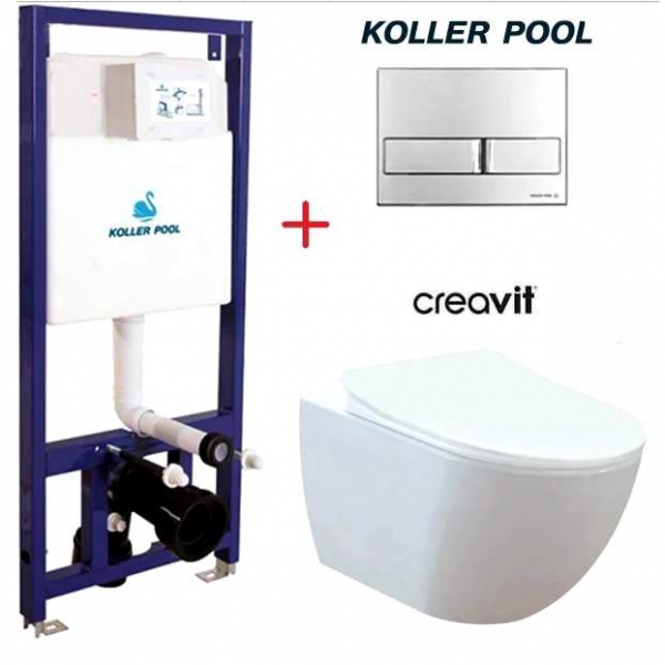 Інсталяційний комплект Koller Pool Duna + унітаз Creavit Free