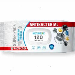Вологі серветки Naturelle Antibacterial з.Д-пантенолом , Іонами срібла та вітаміном Е 120 шт