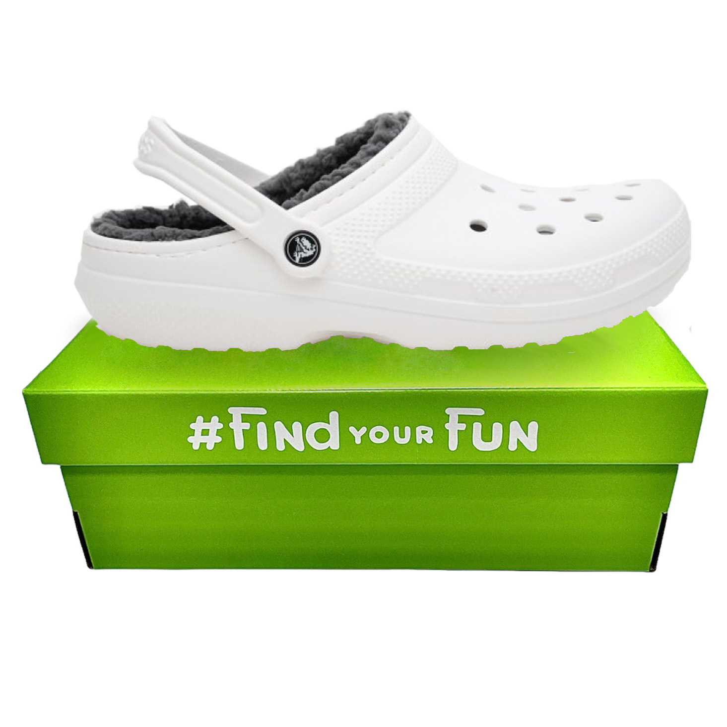 Crocs Classic Lined Сабо Крокси чоловічі / жіночі утеплені білі