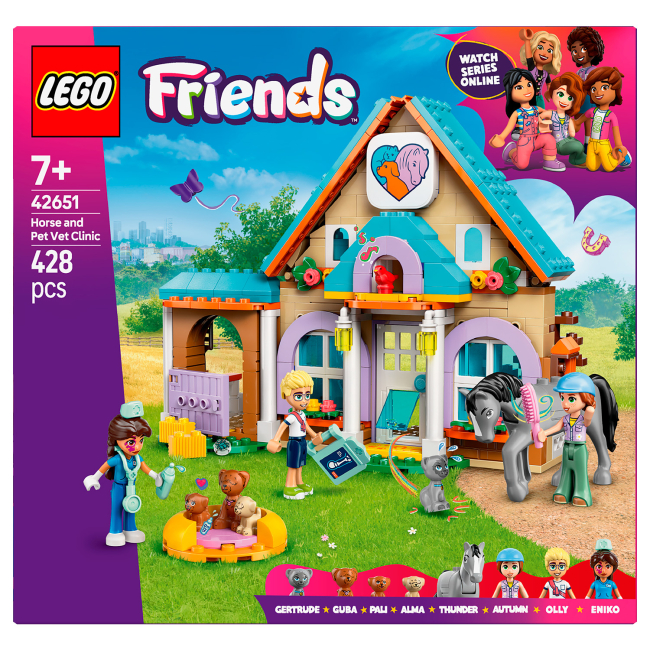 Конструктор LEGO Friends Ветеринарна клініка для коней і домашніх улюбленців (42651)