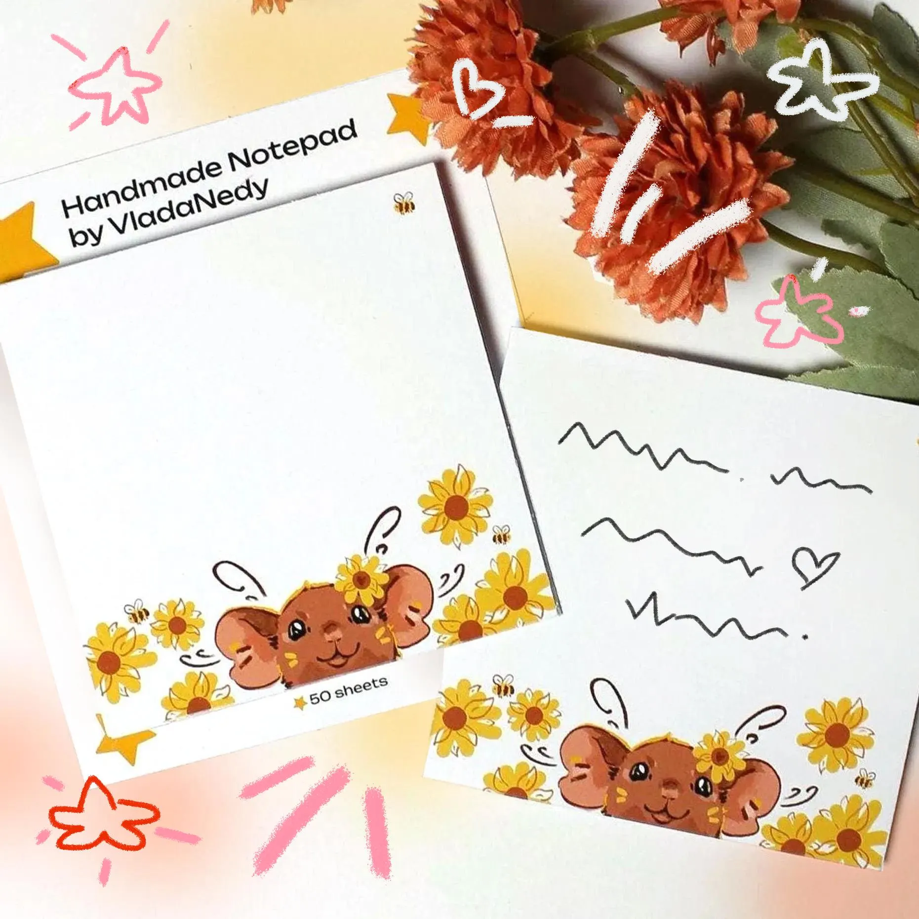 Записний блок 9х9см