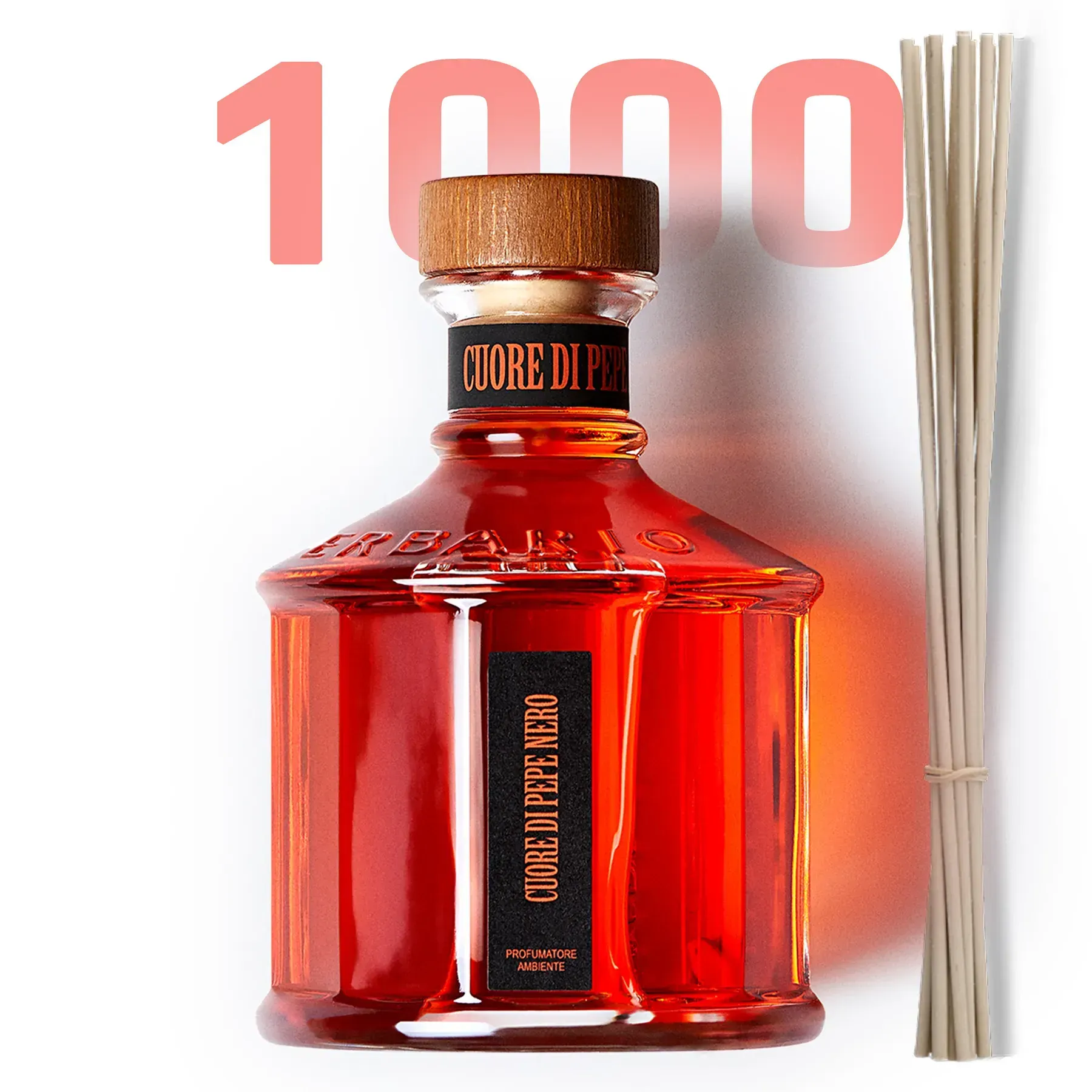 Аромадифузор Erbario Toscano 1000 мл. Cuore di Pepe Nero (Чорний перець)