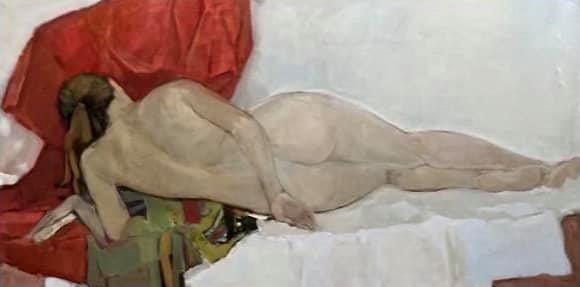 Composition, 2019, 90х175 sm, oil on canvas