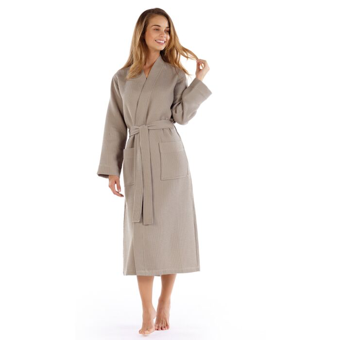 Халат Lappartment Mia Waffle Warm Grey Вафельний Бежевий