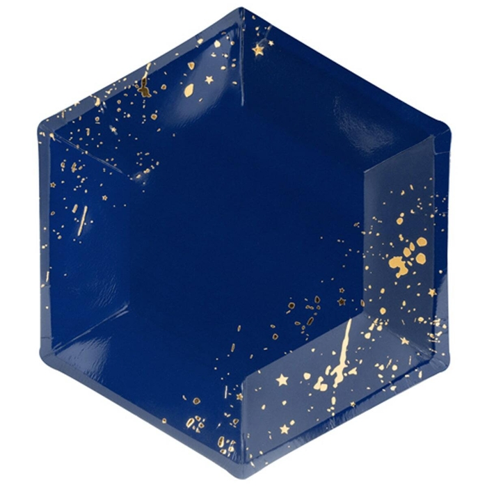 Тарілочки шестикутні blue 6шт
