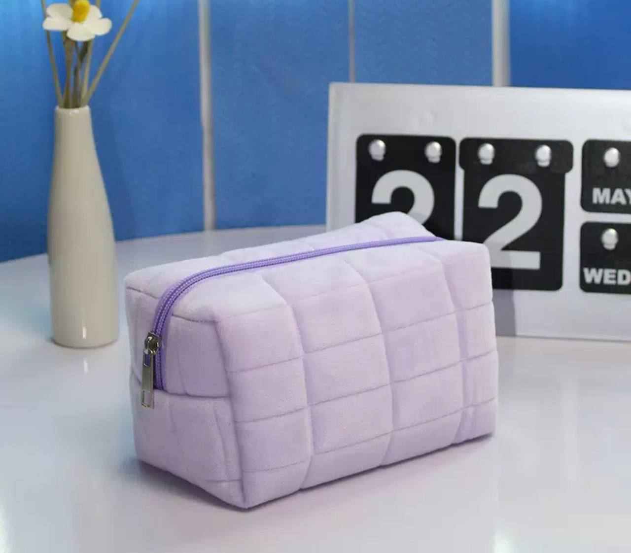 Плюшева косметичка пенал, фіолетова