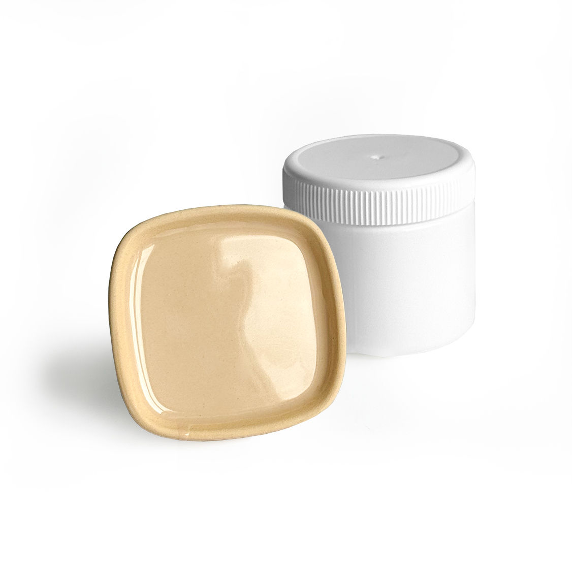 Глазур для кераміки глянцева кремовий | 1020 - 1100 C G19