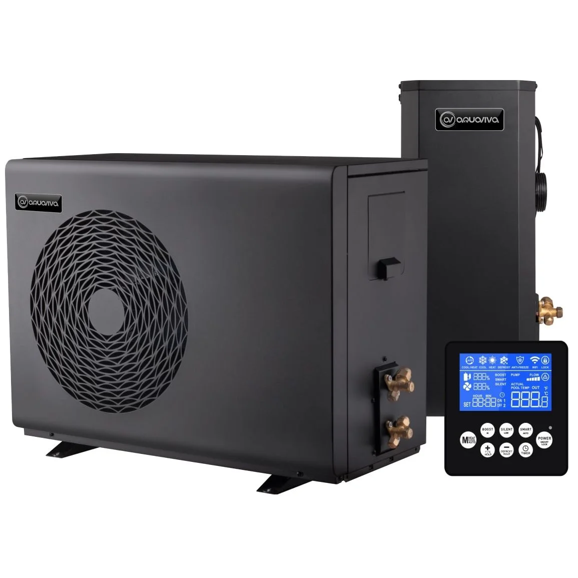 Тепловий насос Aquaviva Superior Split  9 інверторний (20-40 м3,тепло /холод, 9,03 кВт, -10С, WiFi)