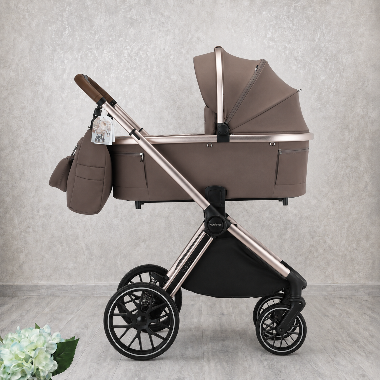 Коляска 2 в 1 Adamex Spark Champagne Fango