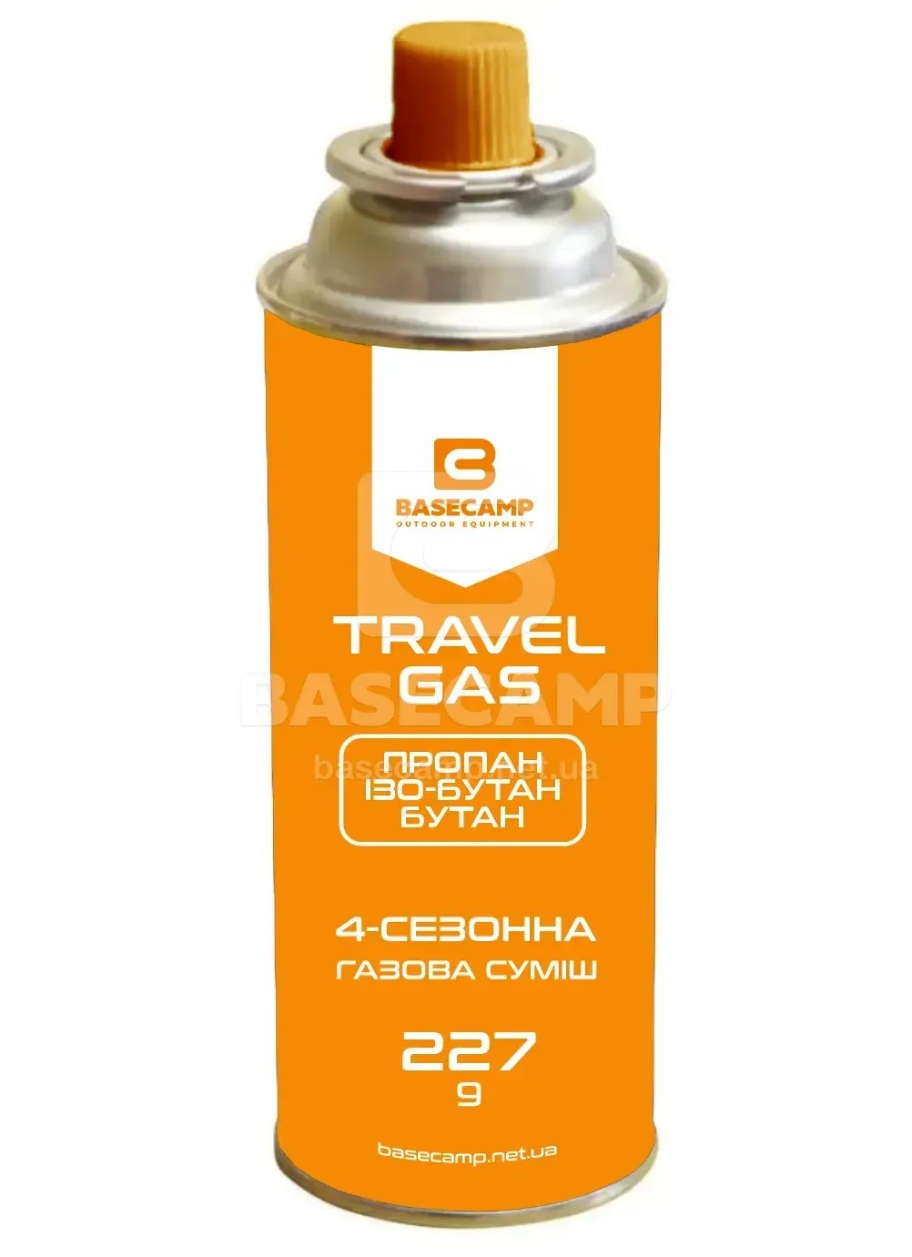 Газовий балон BaseCamp Travel Gas, 227 g