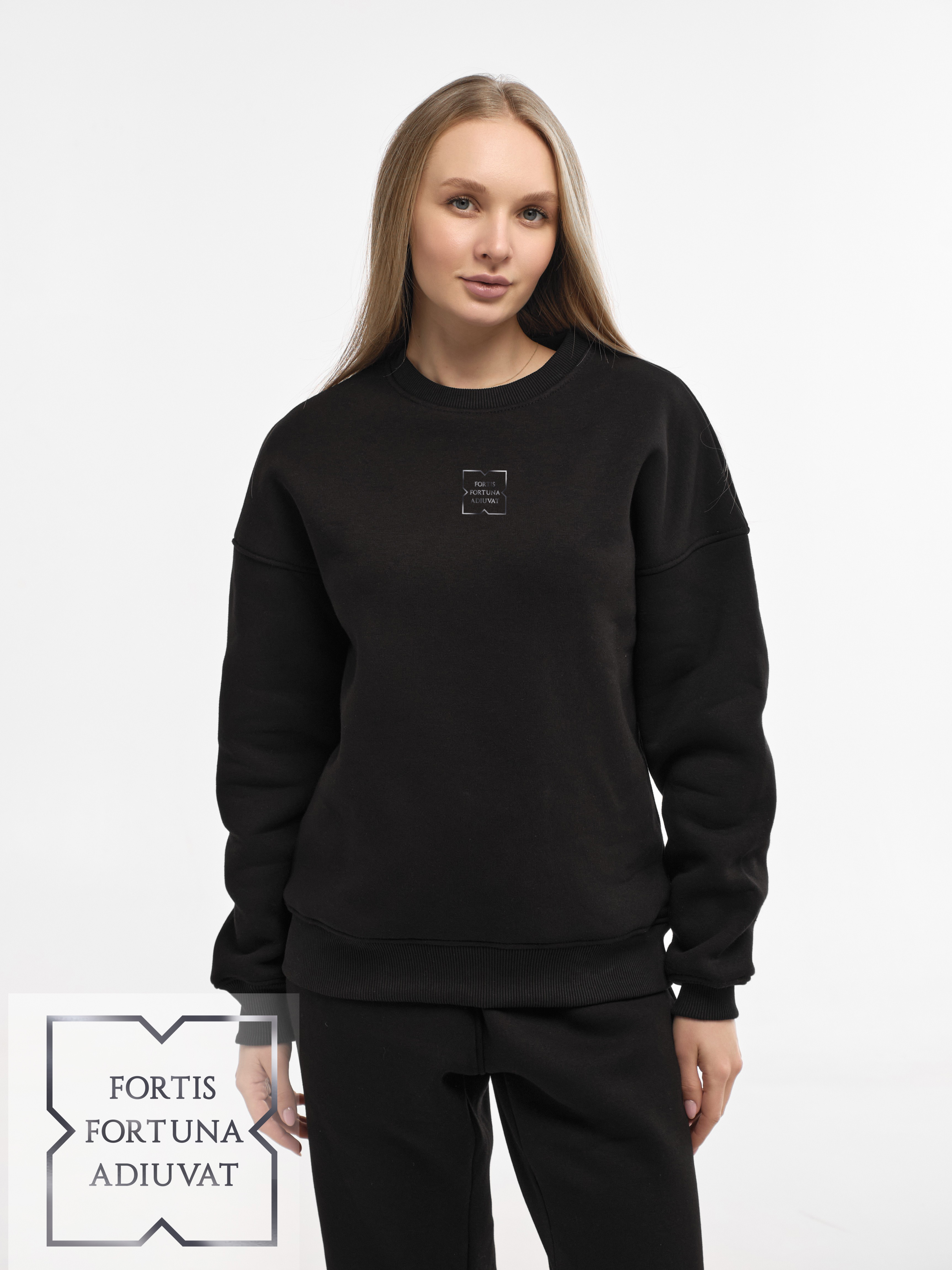SWEATSHIRT "FORTIS FORTUNA ADIUVAT" | BLACK EMOTION | XS1