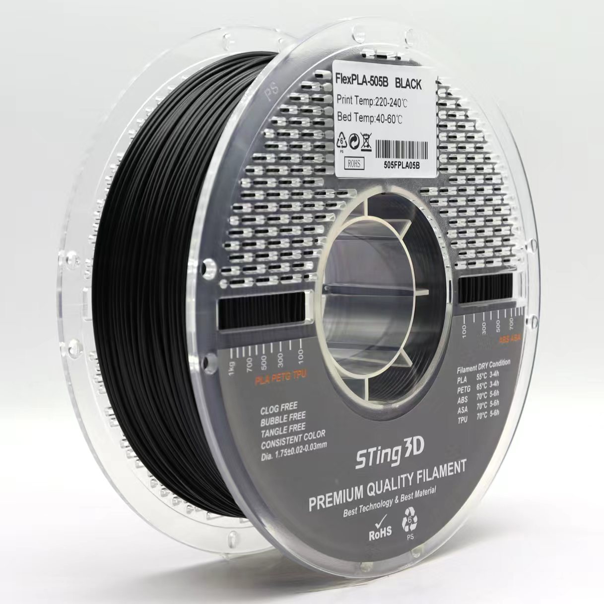FlexPLA-505B Чорний 1.75 mm 1кг