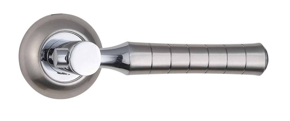 Ручка дверна SIBA Pisa матовий нікель-хром на розетці R02 